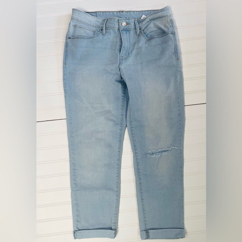 Levi’s Blue Midrise Boyfriend Jeans with Classic Fade